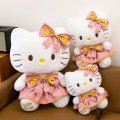 Miniatura Pluszowa Hello Kitty 30 cm – Różowo-Złota Sukienka, Kolekcjonerska Maskotka