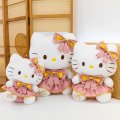 Miniatura Pluszowa Hello Kitty 30 cm – Różowo-Złota Sukienka, Kolekcjonerska Maskotka